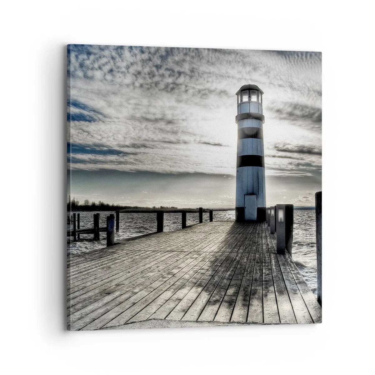 Schilderen op canvas - Zeelieden, ik wacht op jullie - 70x70 cm