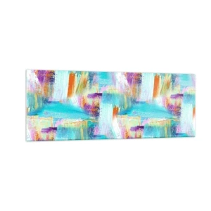 Schilderen op glas - Vrolijk vlekkerig en besmeurd - 140x50 cm