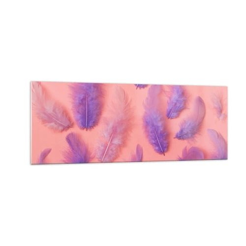 Schilderen op glas - Lila vogel van verlangen - 140x50 cm