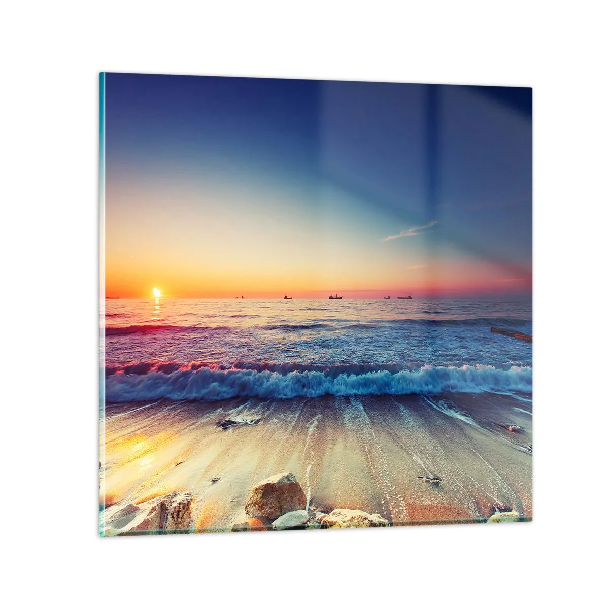 Schilderen op glas - Hoe zit het met de horizon? - 40x40 cm