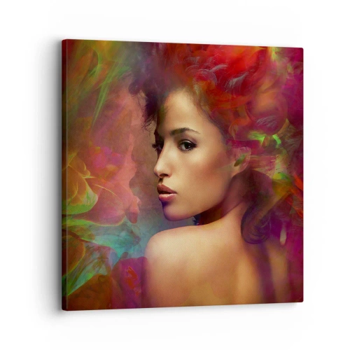 Schilderen op canvas - Mooier dan een regenboog, zo delicaat als een mist - 30x30 cm
