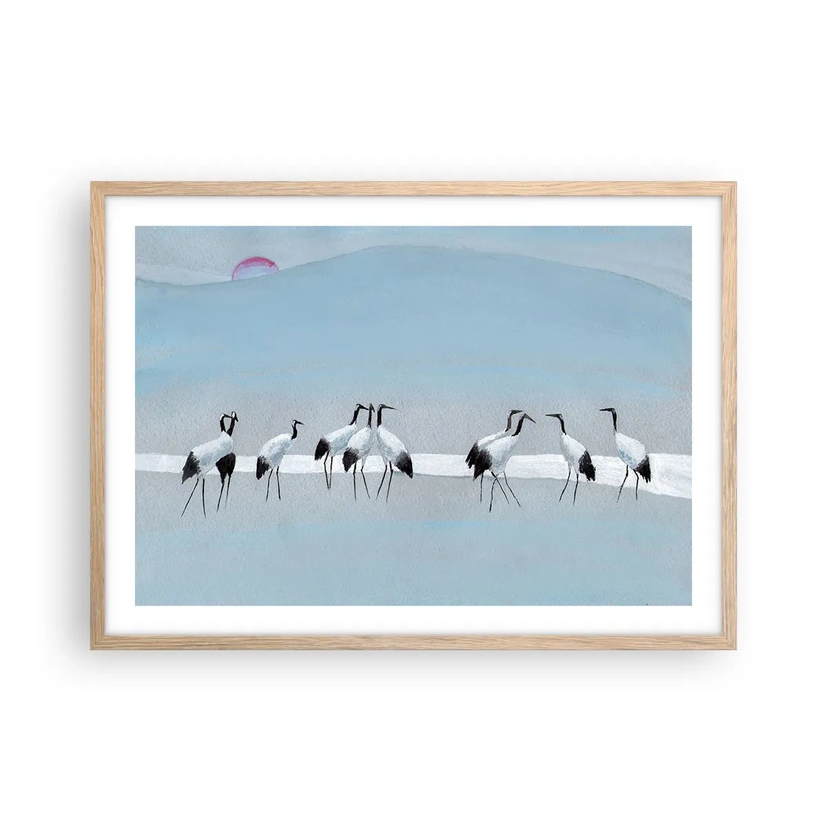 Een poster in een licht eiken lijst - Na een warme dag - 70x50 cm