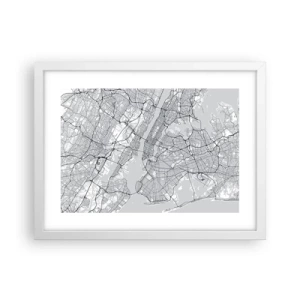 Poster in een witte lijst - De anatomie van een metropool - 40x30 cm