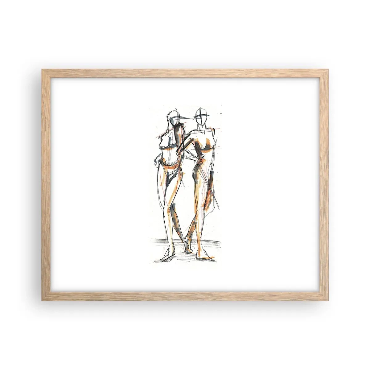 Een poster in een licht eiken lijst - Een studie van genade - 50x40 cm