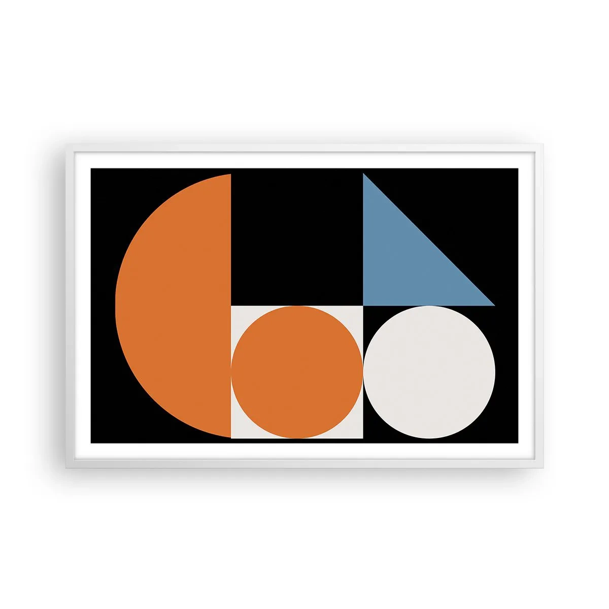 Poster in een witte lijst - Dacht lay-out - 91x61 cm