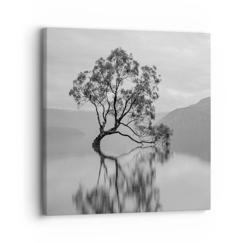 Schilderen op canvas - Er is zo'n land - 30x30 cm