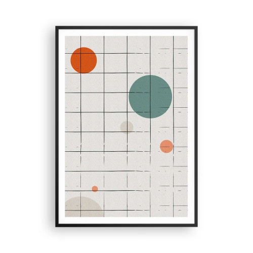 Poster in een zwarte lijst - Gevangen. Wij of zij? - 70x100 cm