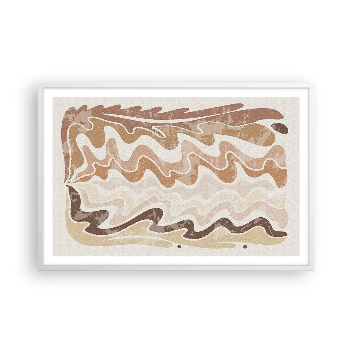 Poster in een witte lijst - Goede energie – goede emoties - 91x61 cm