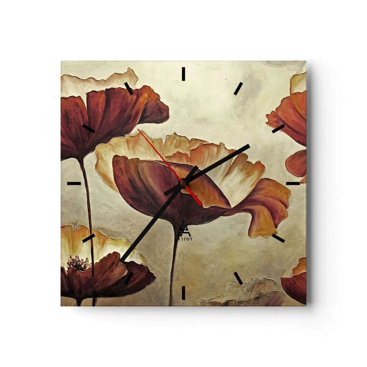 Wandklok - Klok - Golvend weiland - 30x30 cm