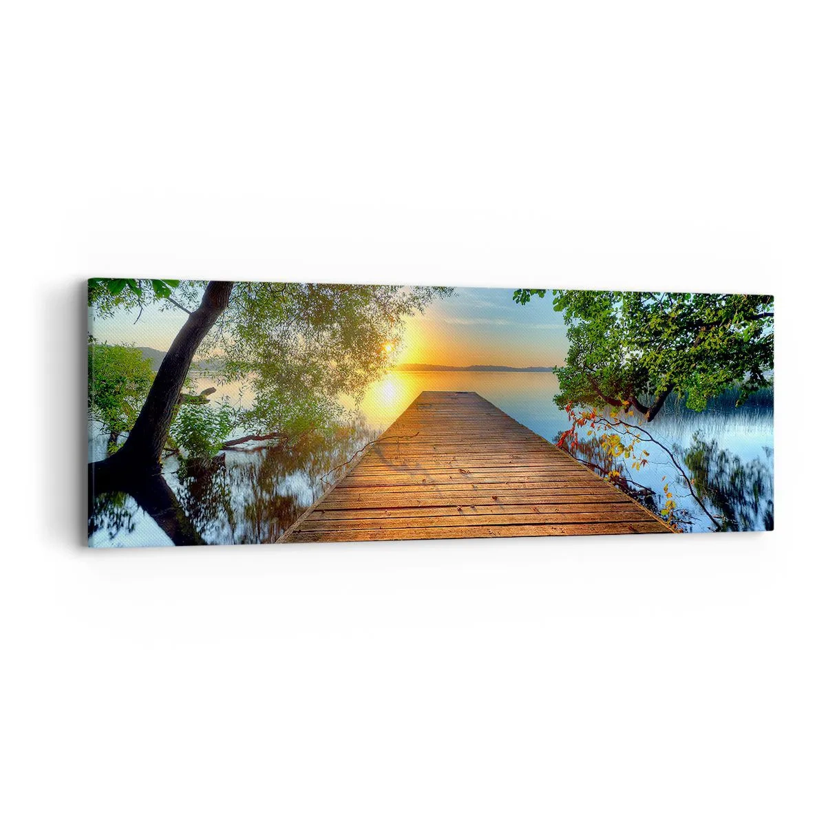 Schilderen op canvas - Neem de tijd, ga zitten - 90x30 cm