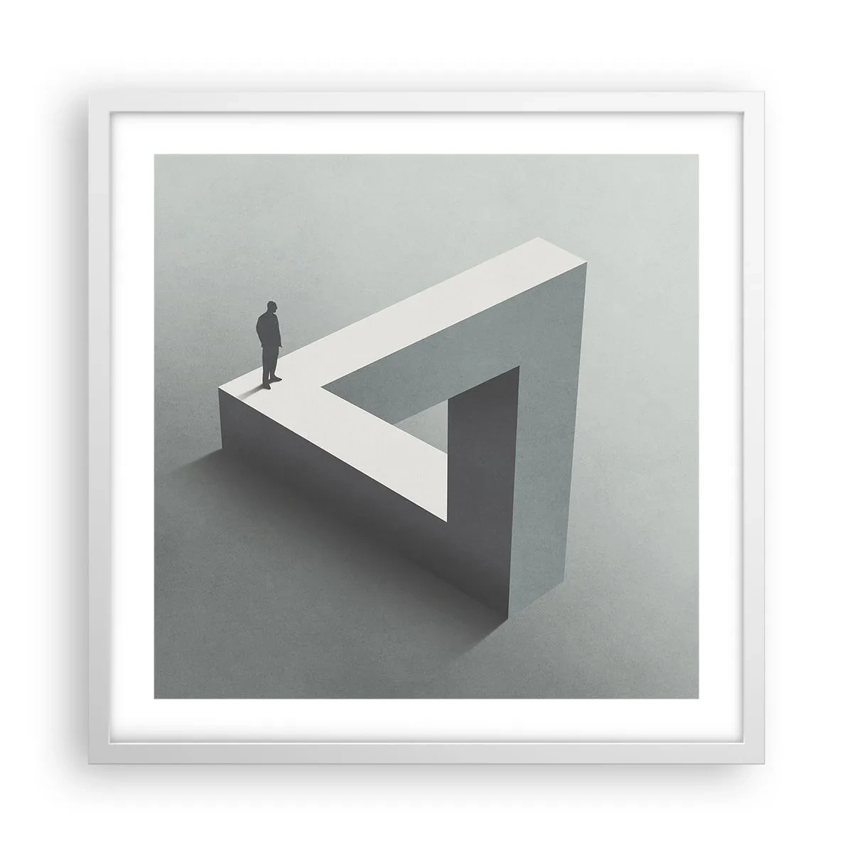 Poster in een witte lijst - Maar het is toch mogelijk - 50x50 cm