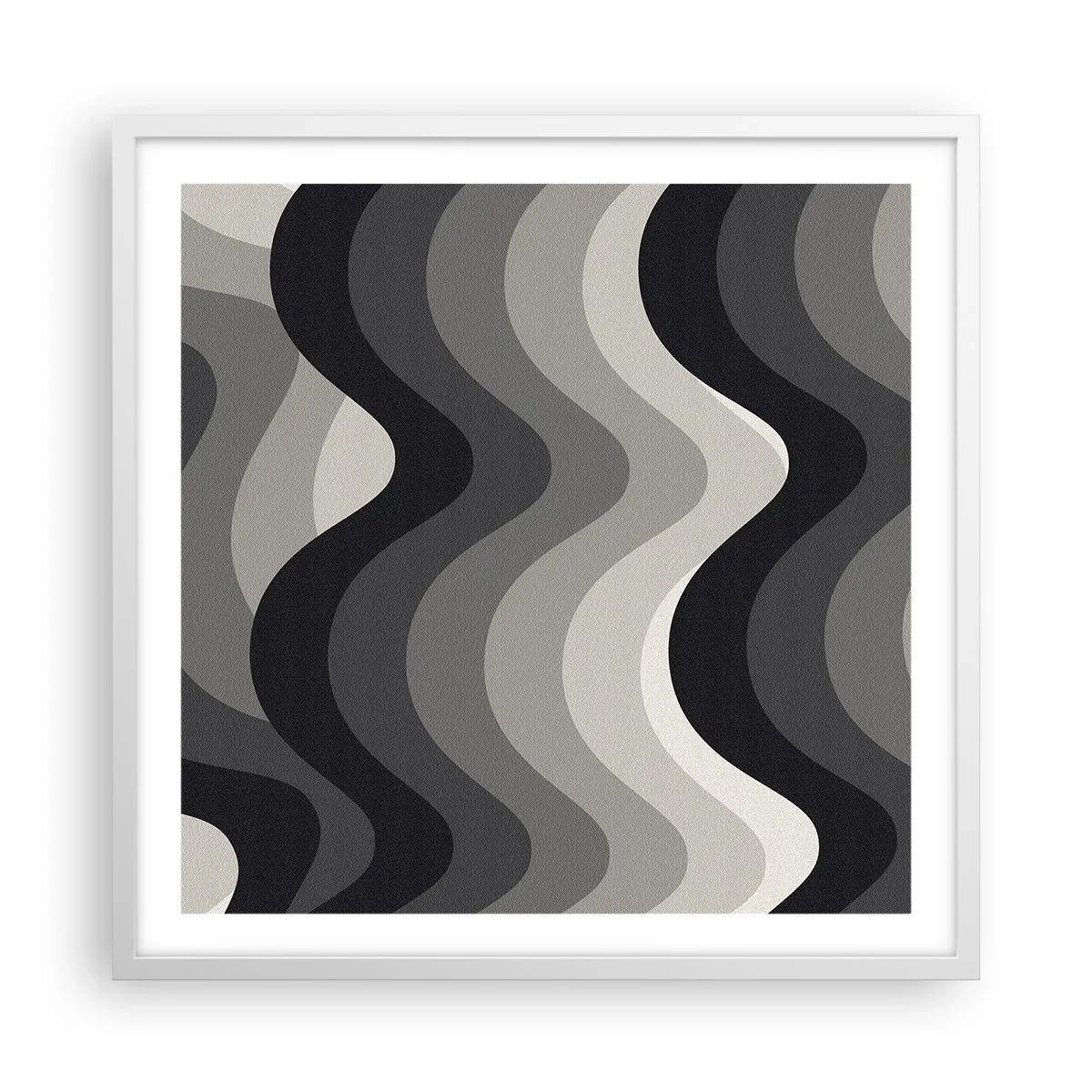 Poster in een witte lijst - Golf na golf - 60x60 cm
