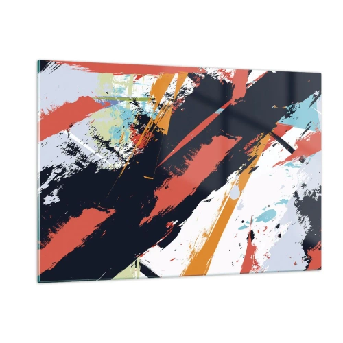 Schilderen op glas - Dynamische compositie - 120x80 cm