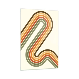 Schilderen op glas - Zigzag naar het doel - 70x100 cm