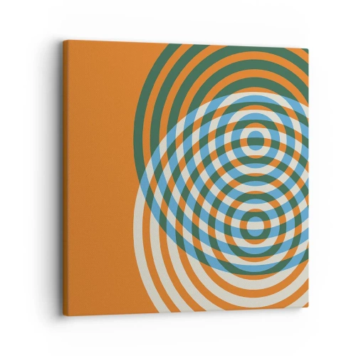 Schilderen op canvas - Abstracte circulaire variatie - 30x30 cm