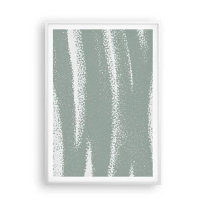 Poster in een witte lijst - Abstractie in een winterklimaat - 70x100 cm
