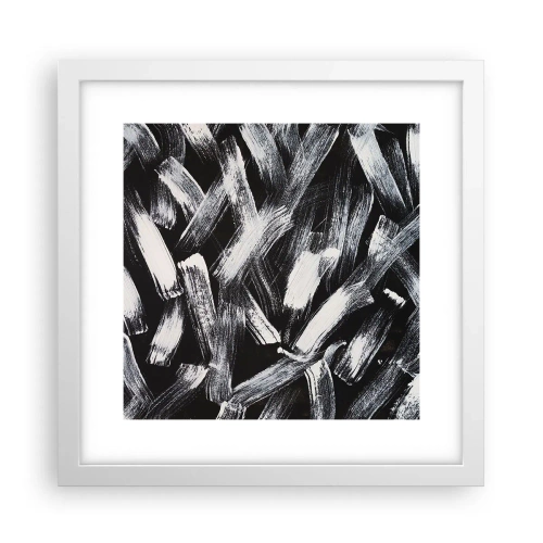 Poster in een witte lijst - Abstractie in de industriële spirit - 30x30 cm