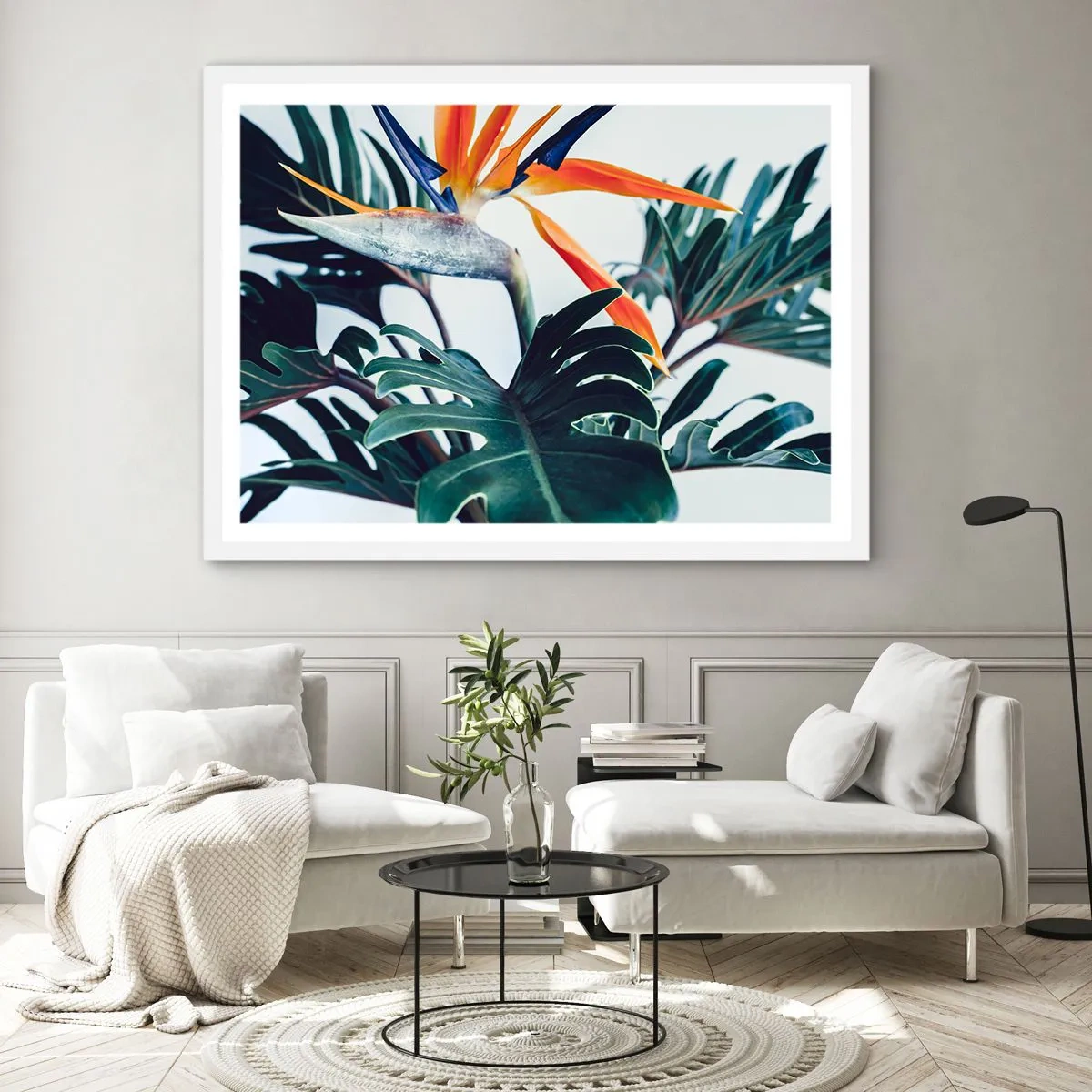 Poster in een witte lijst - Vogelstruik - 100x70 cm