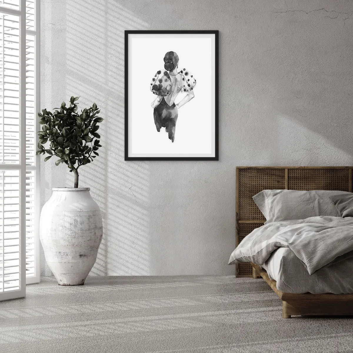 Poster in een zwarte lijst - Ze kwam langs - 30x40 cm