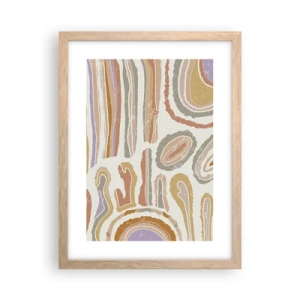 Een poster in een licht eiken lijst - Kleurrijke doorsneden - 30x40 cm