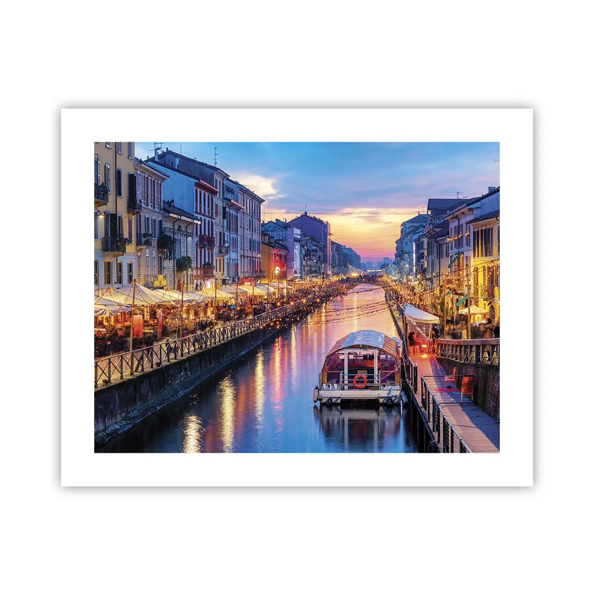 Poster - Een avond vol licht en plezier - 50x40 cm