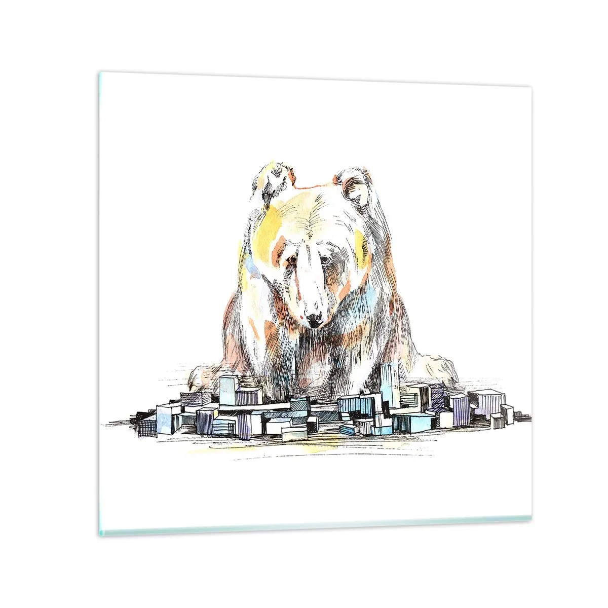 Schilderen op glas - Hoe kun je zo leven? - 40x40 cm