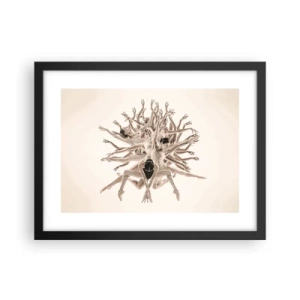 Poster in een zwarte lijst - Bloeiend in dans - 40x30 cm