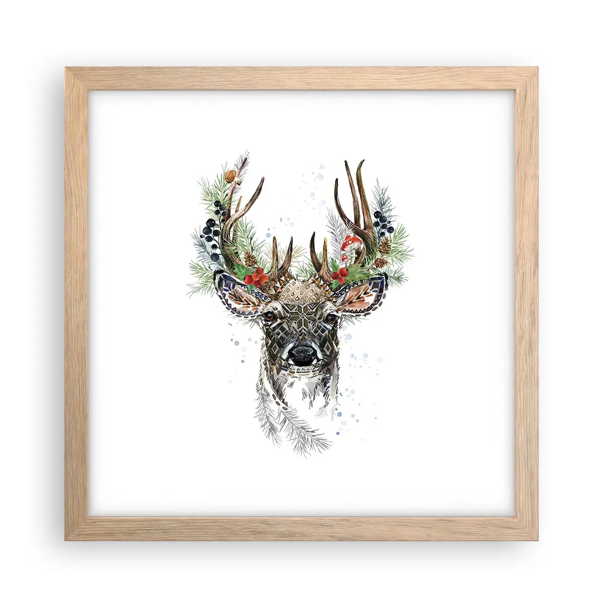 Een poster in een licht eiken lijst - In een feestelijk gewaad - 30x30 cm