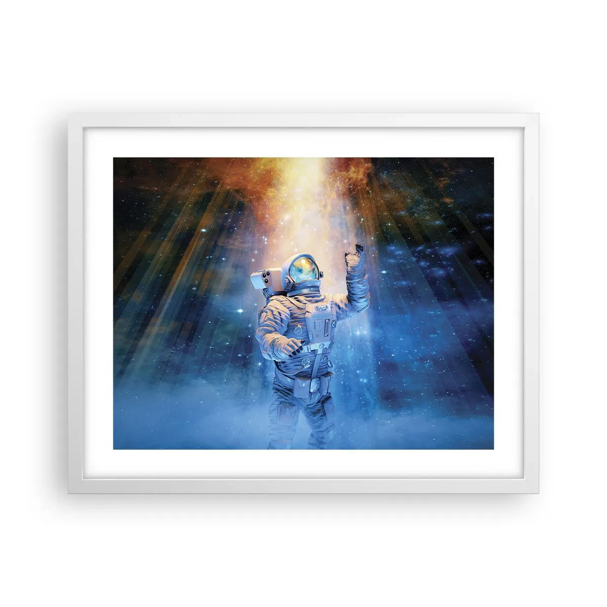 Poster in een witte lijst - Eindelijk aan het einde - 50x40 cm