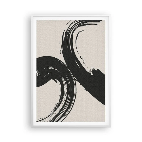Poster in een witte lijst - Vegend en cirkevormig - 70x100 cm