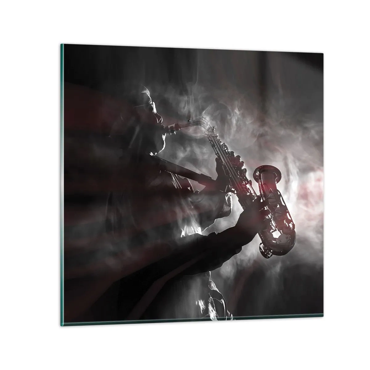 Schilderen op glas - In de dampen van jazz - 60x60 cm