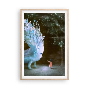 Een poster in een licht eiken lijst - Fantastische ontmoeting - 61x91 cm