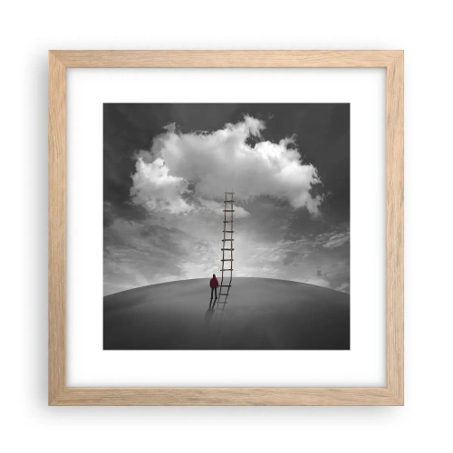 Een poster in een licht eiken lijst - Alles is mogelijk - 30x30 cm
