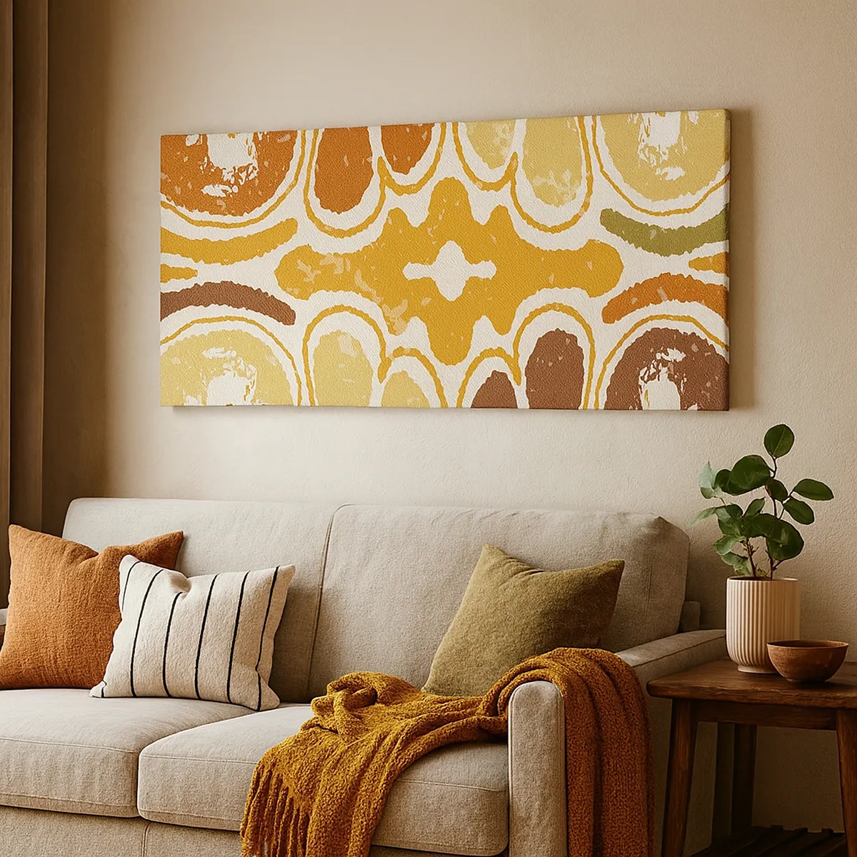 Schilderen op canvas - Sentimentele abstractie - 30x30 cm