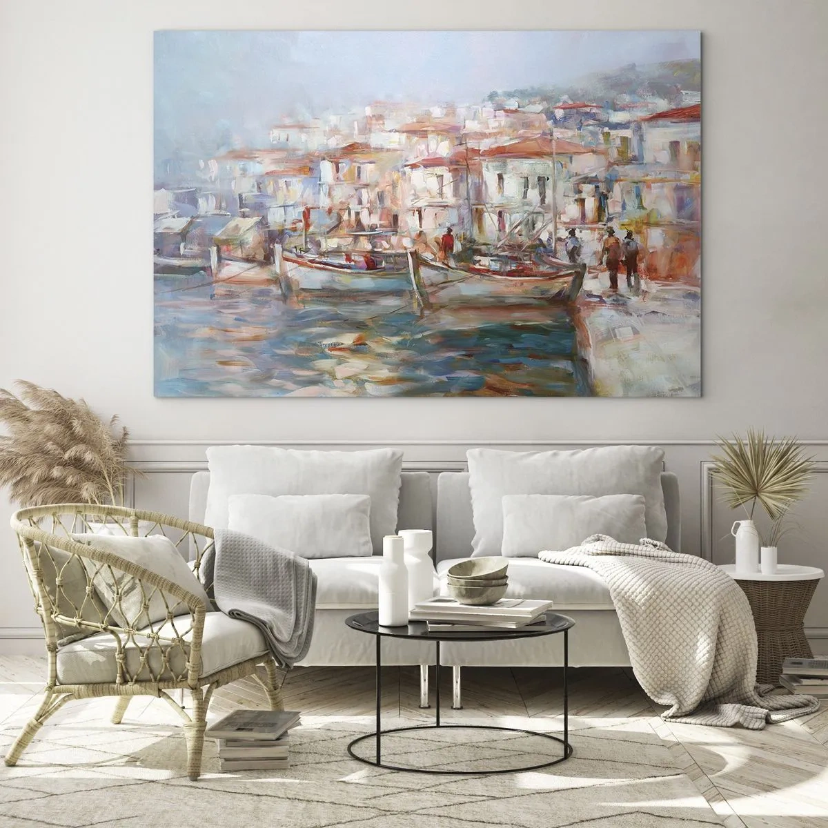 Schilderen op glas - Pastel vakantie - 120x80 cm