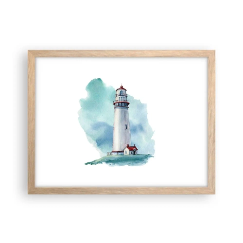 Een poster in een licht eiken lijst - Blue's zachtaardige zus - 40x30 cm