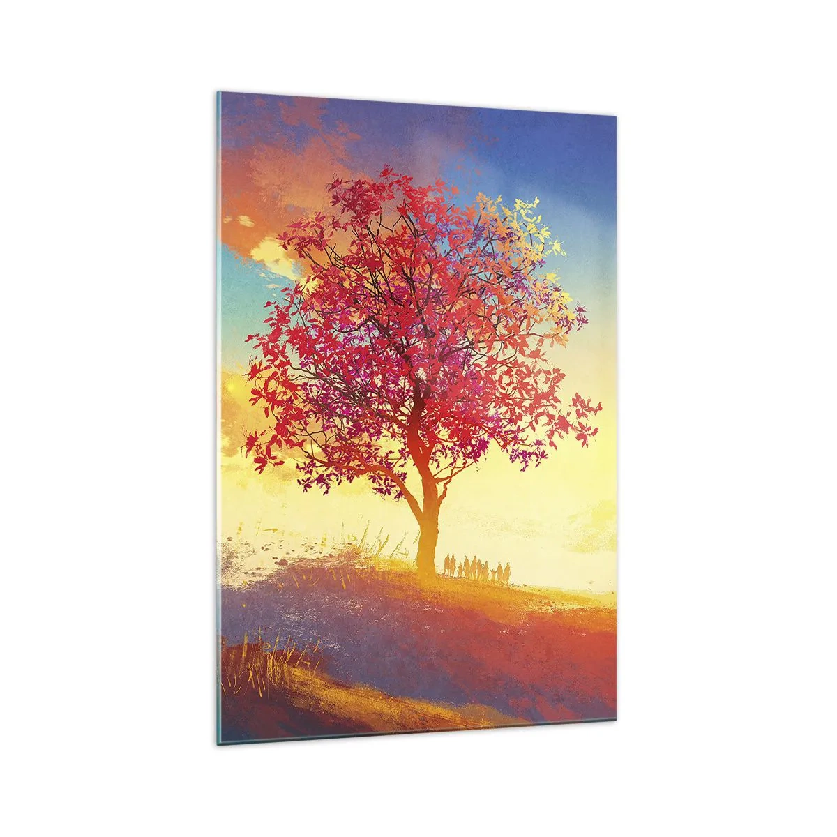 Schilderen op glas - Pelgrim bij de bestemming - 70x100 cm