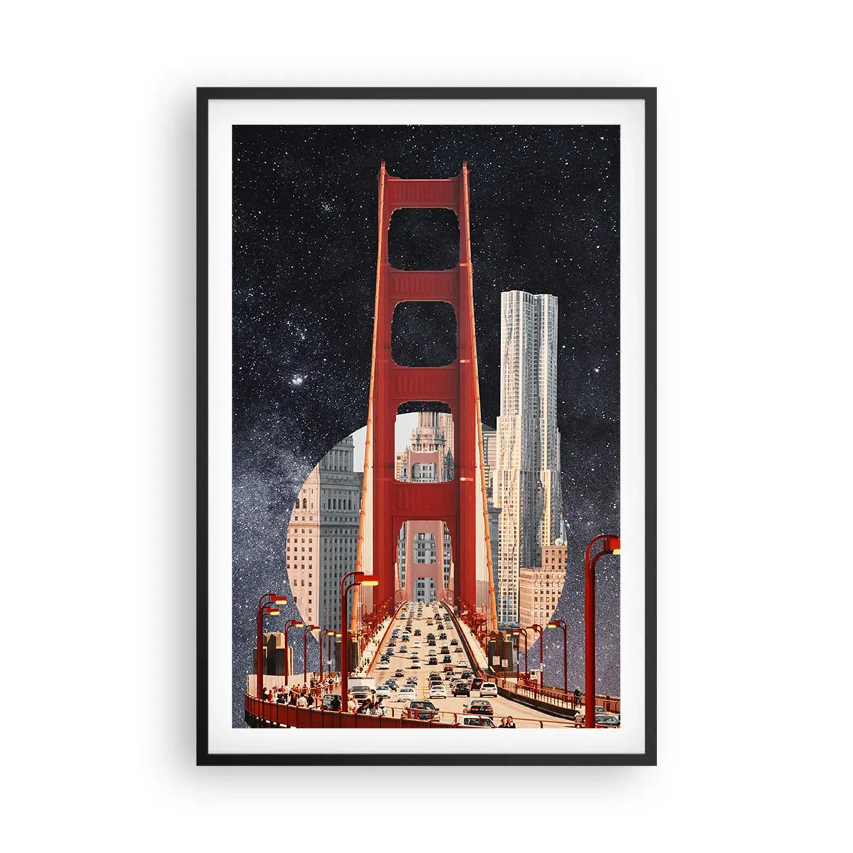 Poster in een zwarte lijst - Altijd in het centrum - 61x91 cm