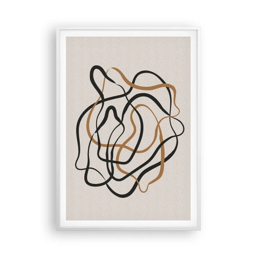 Poster in een witte lijst - Alles ging mis - 70x100 cm