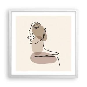 Poster in een witte lijst - Een bepaalde lijn van schoonheid - 50x50 cm