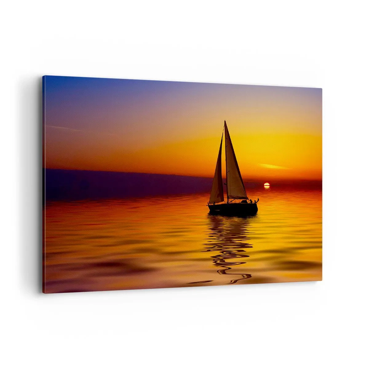 Schilderen op canvas - Hoe stil is het hier in de schemering... - 100x70 cm