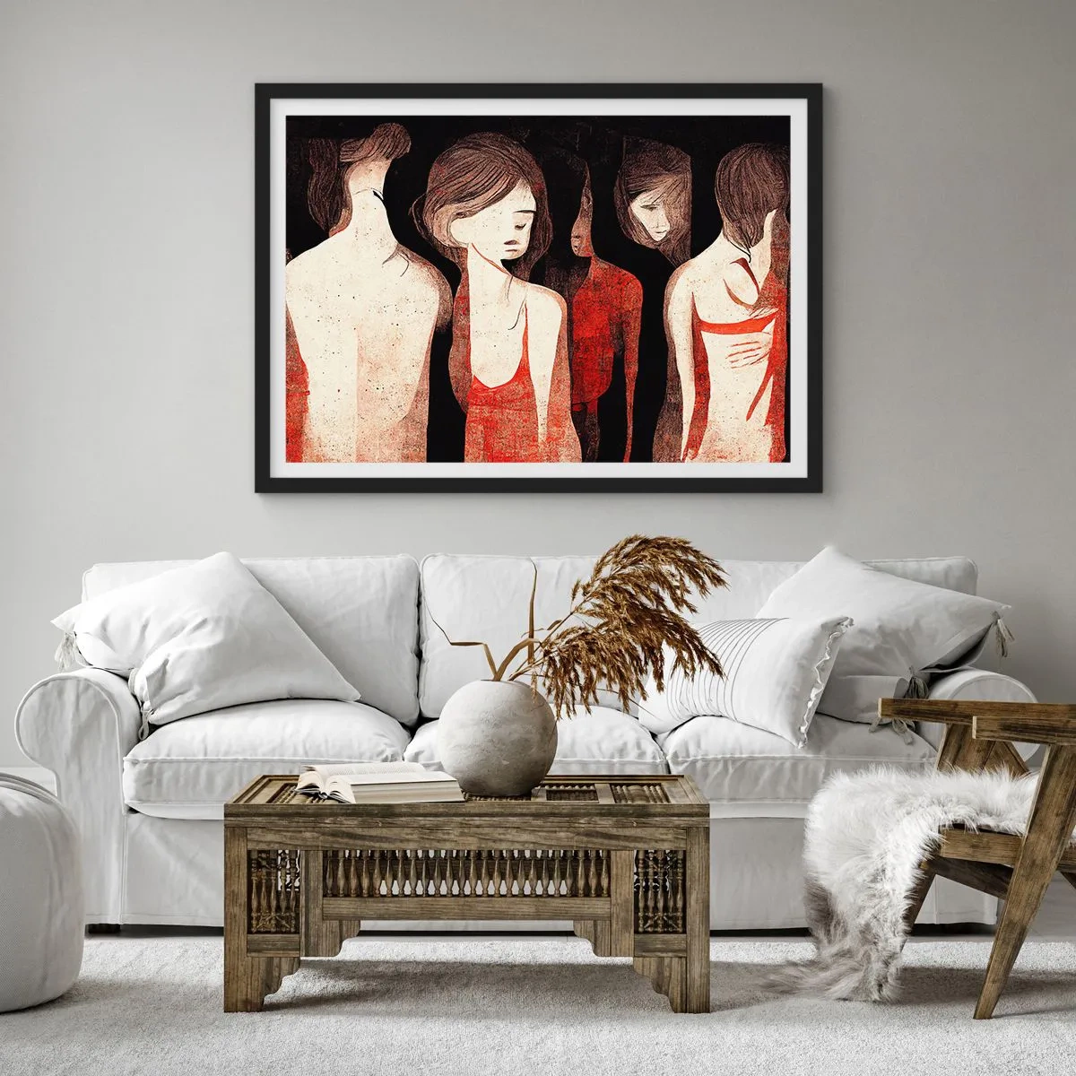 Poster in een zwarte lijst - Madonna's van duisternis - 100x70 cm