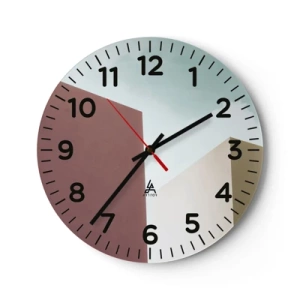 Wandklok - Klok - De geometrie van een zonnige zomer - 40x40 cm