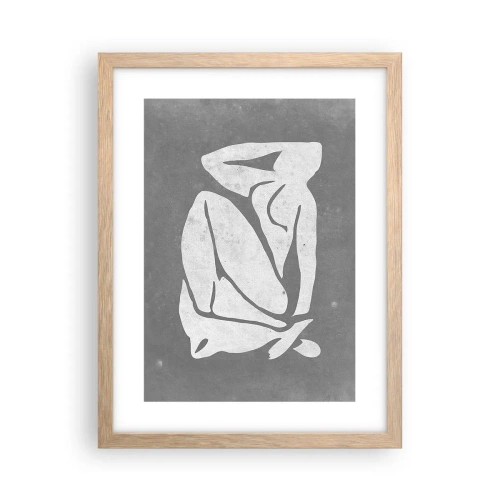 Een poster in een licht eiken lijst - In reflectie - 30x40 cm