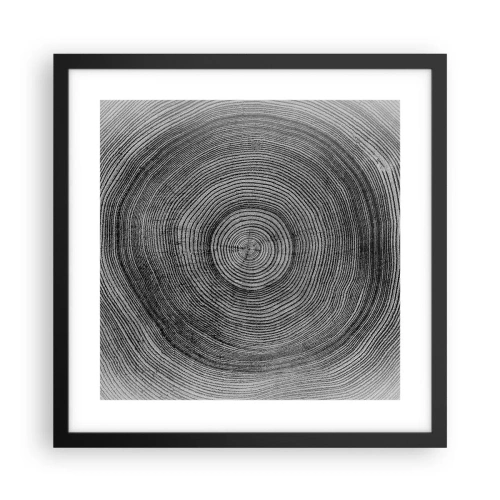 Poster in een zwarte lijst - Teken van de tijden - 40x40 cm