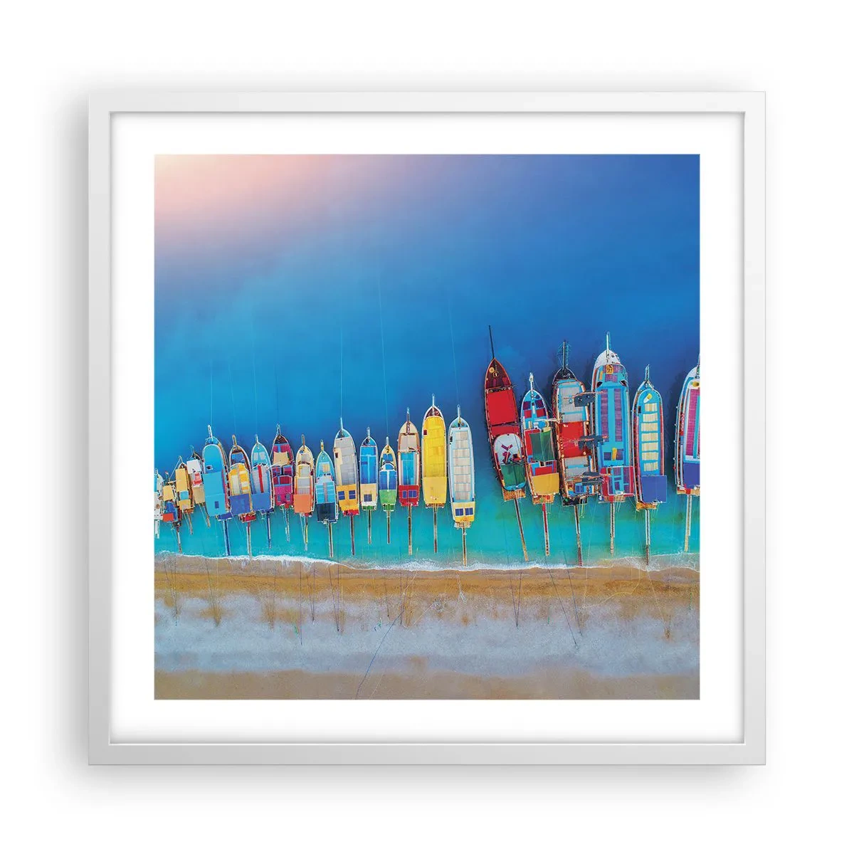 Poster in een witte lijst - Vanuit vogelperspectief - 50x50 cm