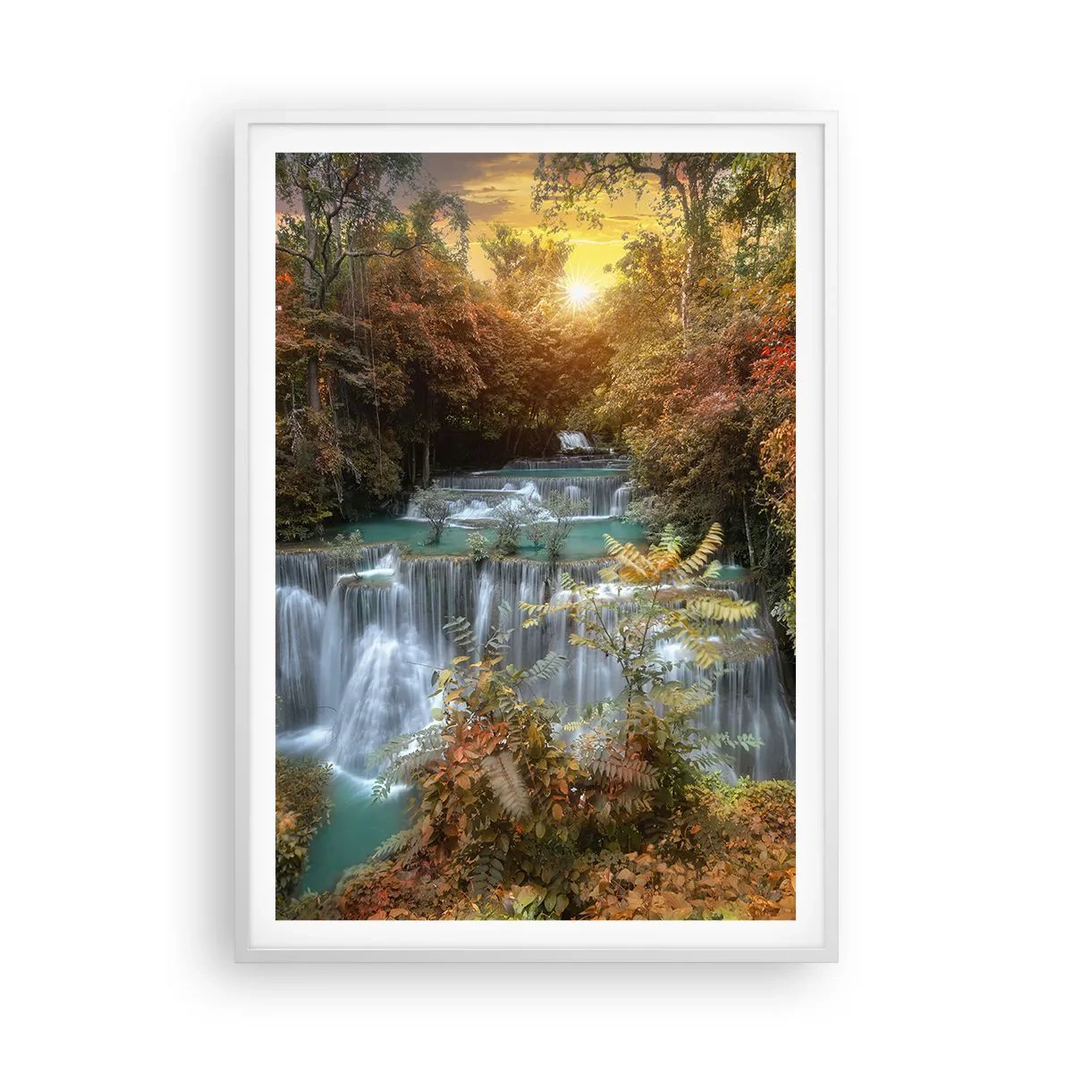 Poster in een witte lijst - Verborgen schat van het bos - 70x100 cm