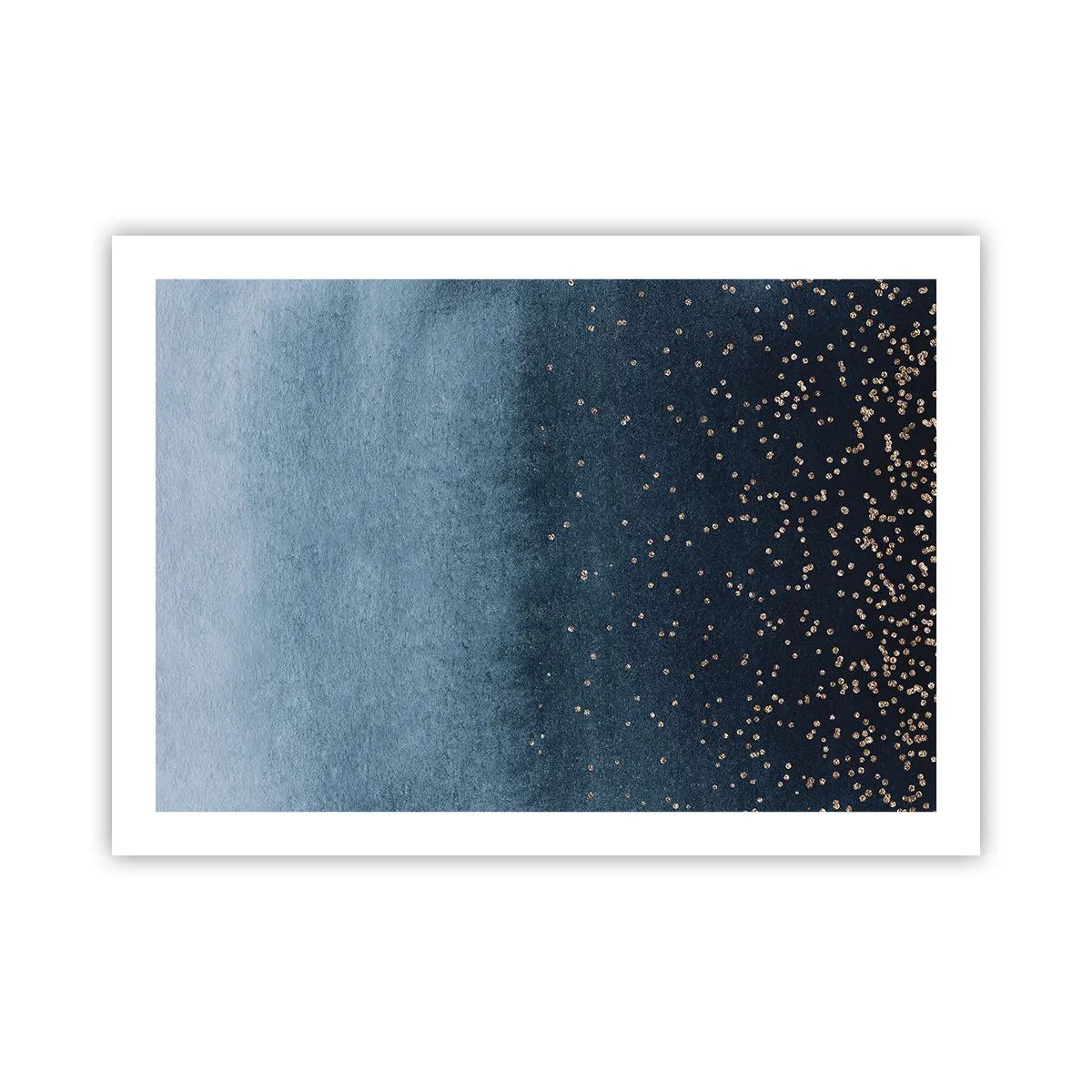 Poster - Samenstelling - blauwe fasen - 70x50 cm