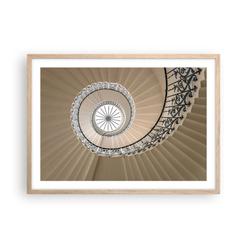 Een poster in een licht eiken lijst - Binnenin de schaal - 70x50 cm