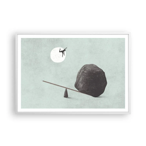 Poster in een witte lijst - Vervulde dromen - 100x70 cm